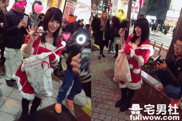 上原亜衣变身圣诞女郎 涩谷街头发糖果宣传引退作 - 第4张 上原亜衣变身圣诞女郎 涩谷街头发糖果宣传引退作 - 第4张