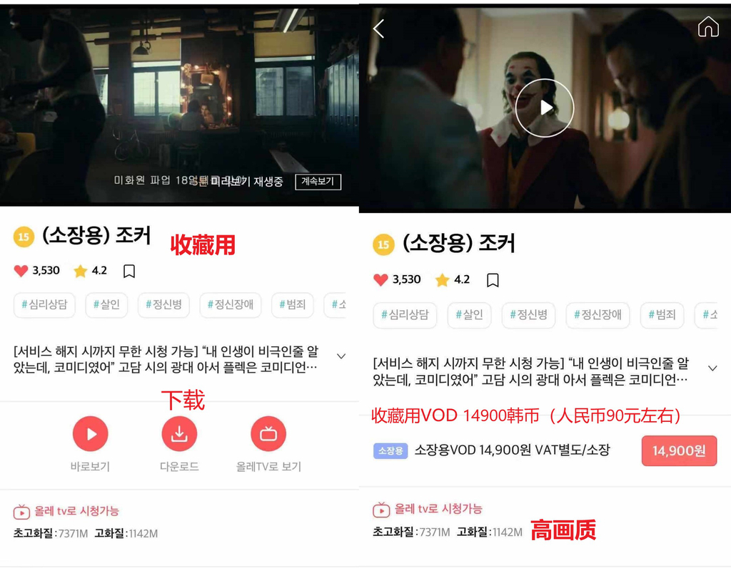 为什么国内流入的《小丑》资源出自韩版?