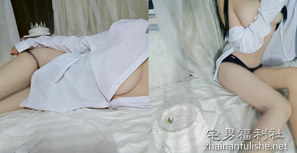 独家定制：最危险的生日礼物！「美乳妹」穿衬衫帮你庆生…！-星玉馆