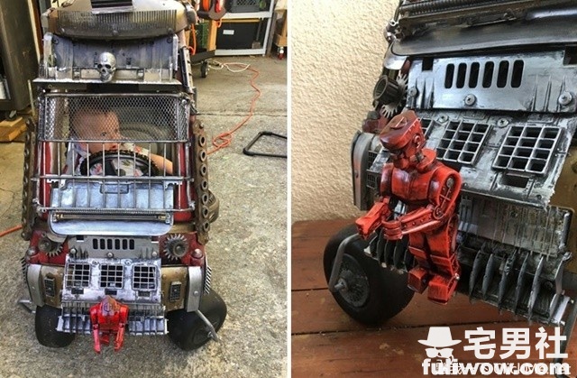 图片[8]-牛叉老爸把娃娃车改造成《疯狂麦斯》里的超威铠甲车！-星玉馆