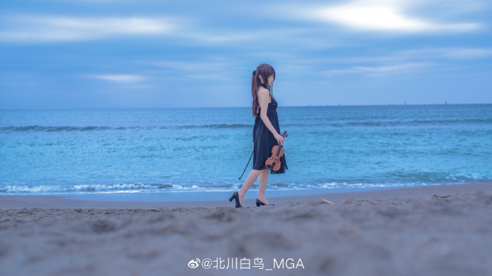 图片[3]-妹子图@北川白鸟_MG 动漫少女与小迪琴-星玉馆