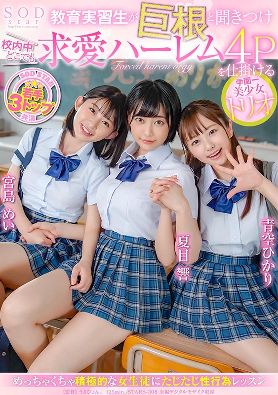 青空ひかり、夏目响、宫岛めい合演作品STARS-308封面及剧情图片介绍-星玉馆